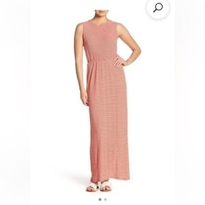 DEREK LAM 10 CROSBY Twist Stripe Maxi Dress Large